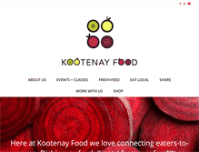 Tablet Screenshot of kootenayfood.com